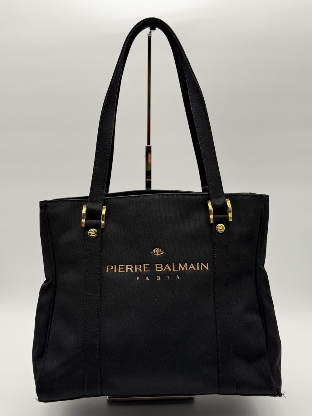 PIERRE BALMAIN CLOTH BLACK TOTE